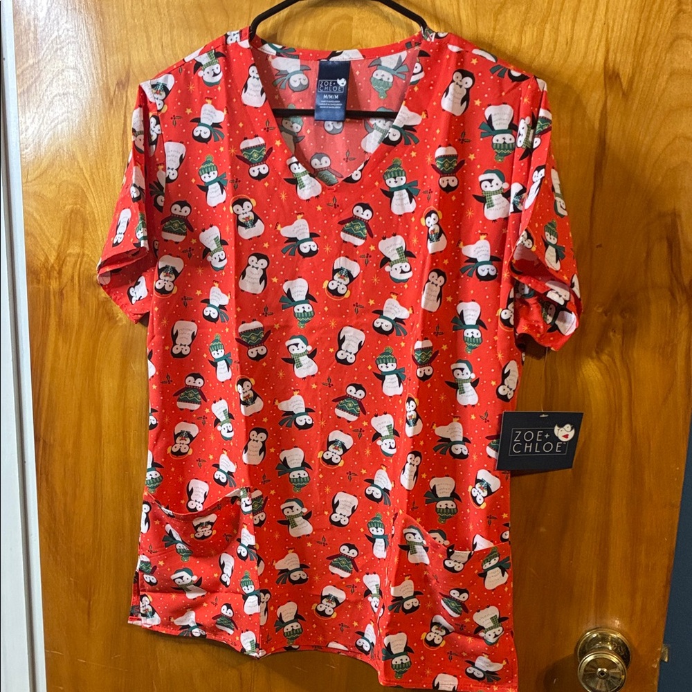 Zoe + Chloe Women's Red Printed Top